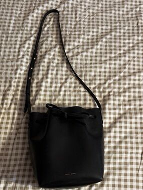 Mansur Gavriel Black Leather Bucket Bag